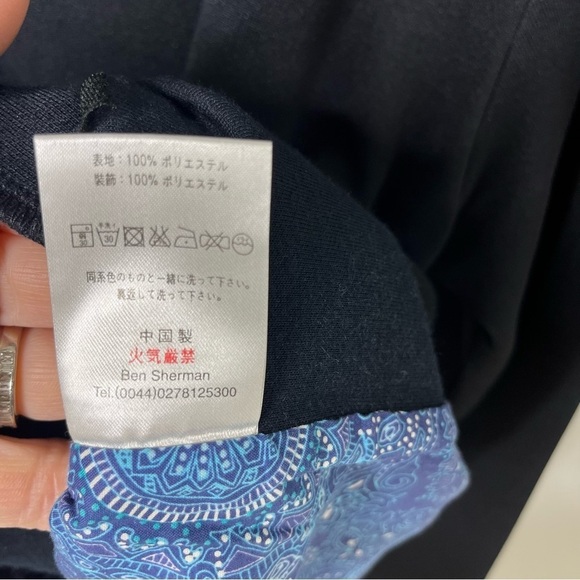 Ben Sherman Full Zip Track Jacket Sweatshirt Black Blue Size XXL - Picture 6 of 7